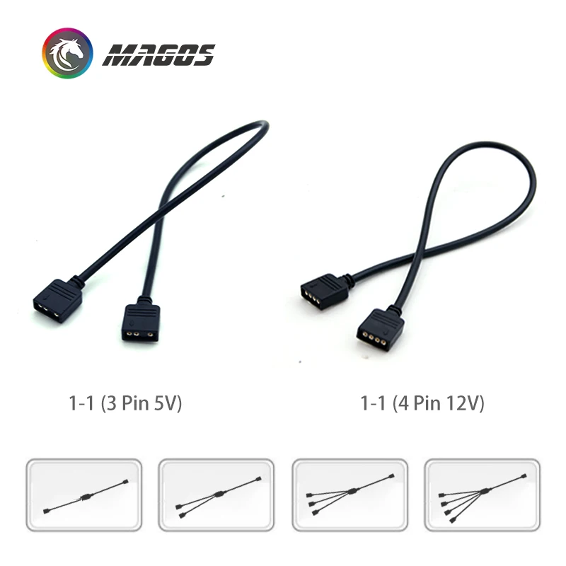 Интерфейс материнской платы 3PIN/4PIN разветвитель AURA RGB адресная модель