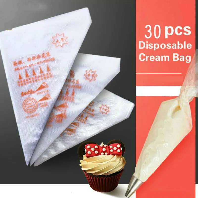 

30PCS Small/Large Size Disposable Piping Bag Icing Fondant Cake Cream bag Decorating Pastry Tip Tool