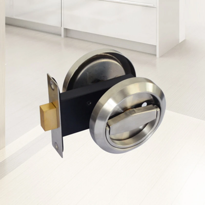 Двухсторонний замок Невидимый ручка из нержавеющей стальной для раздвижной