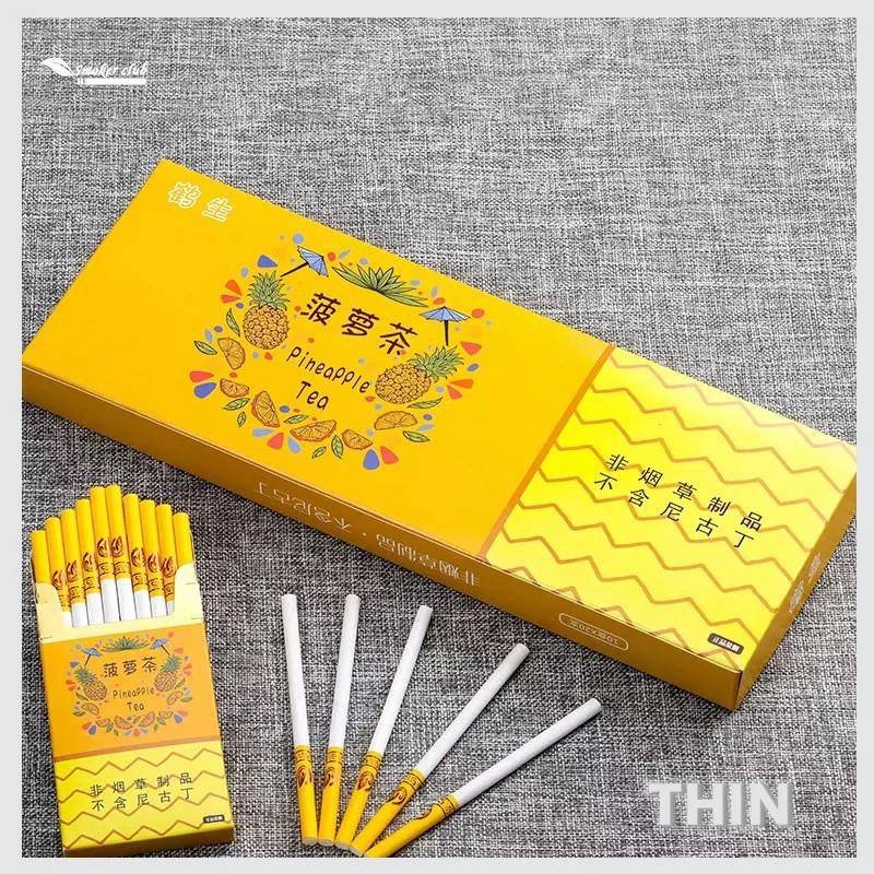 

Pineapple Fruit Flavor Herbal Tea Smoke Healthy No Nicotine Cigarettes Tea Tobacco 100% nicotine free Smoking Accessories