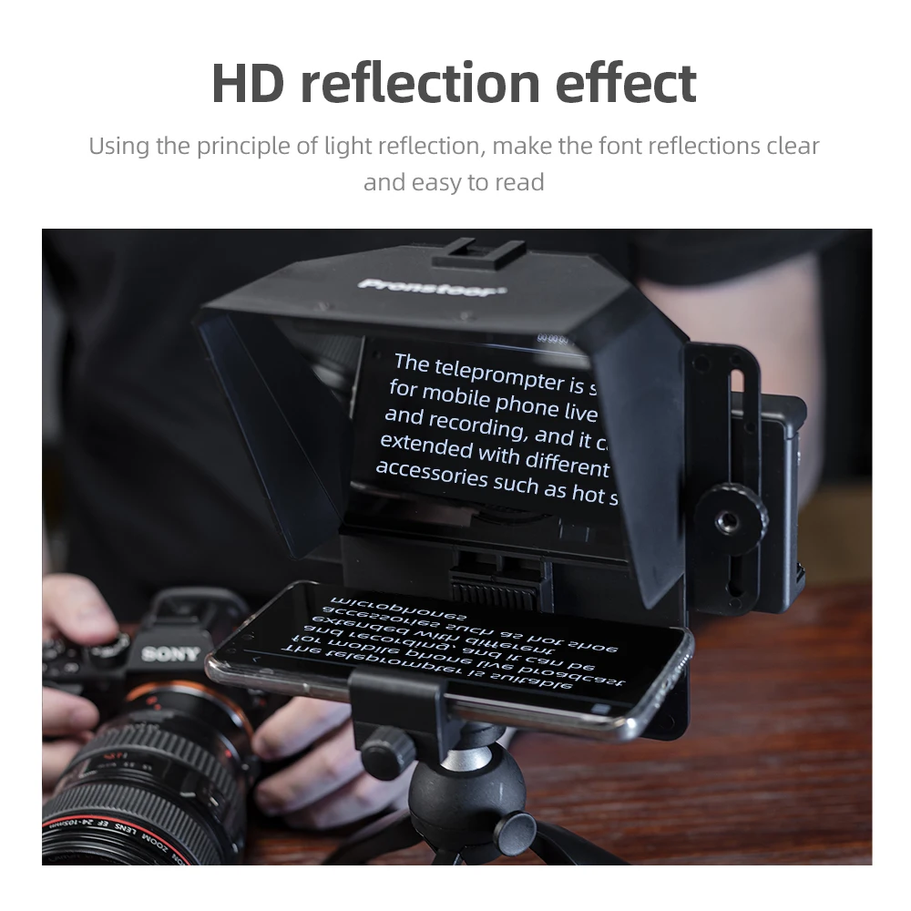 Phone and DSLR Recording Mini Teleprompter Portable Inscriber Mobile Artifact Video With Remote Control for Live | Электроника