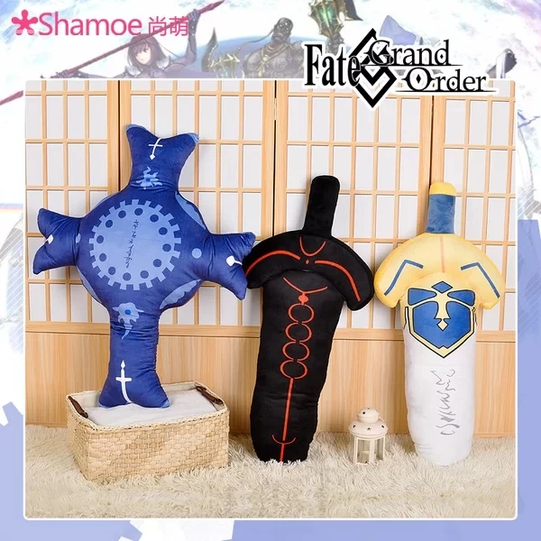 Fate Stay Night FGO плюшевые куклы модель оружия игрушки Saber Excalibur меч Matthew Shielder подушка