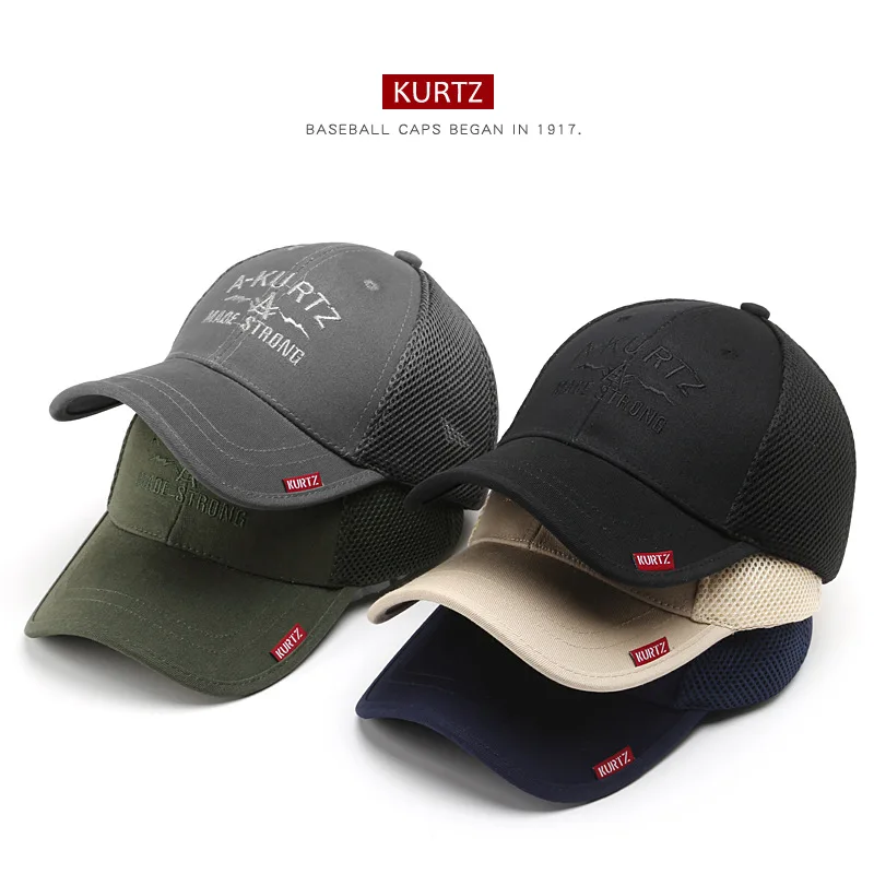 Бейсболка SLECKTON Мужская воздухопроницаемая хлопковая шапка от солнца для папы