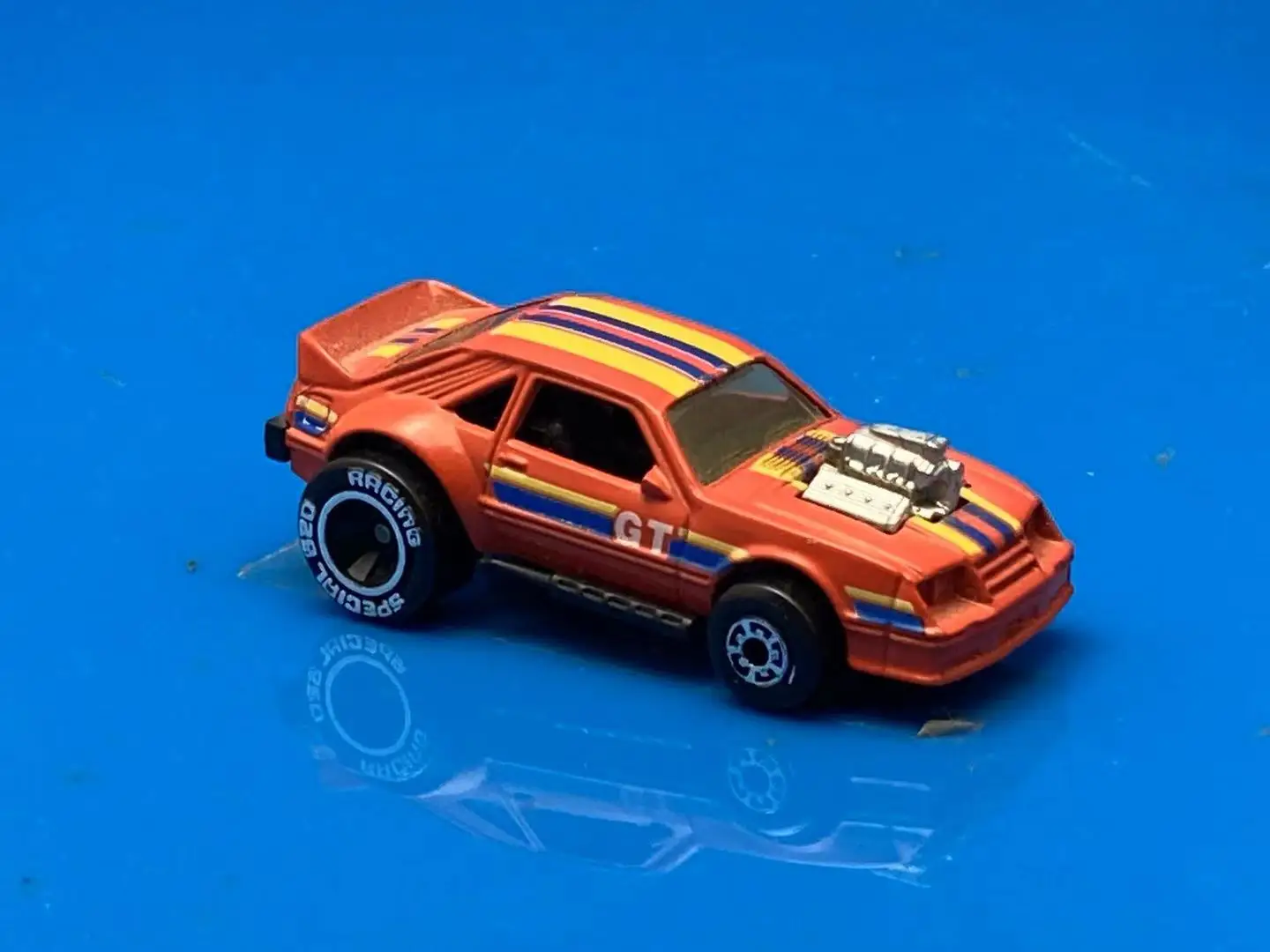

Модель автомобиля металлическая, 1/52, 1984, Ford Mustang drag racing
