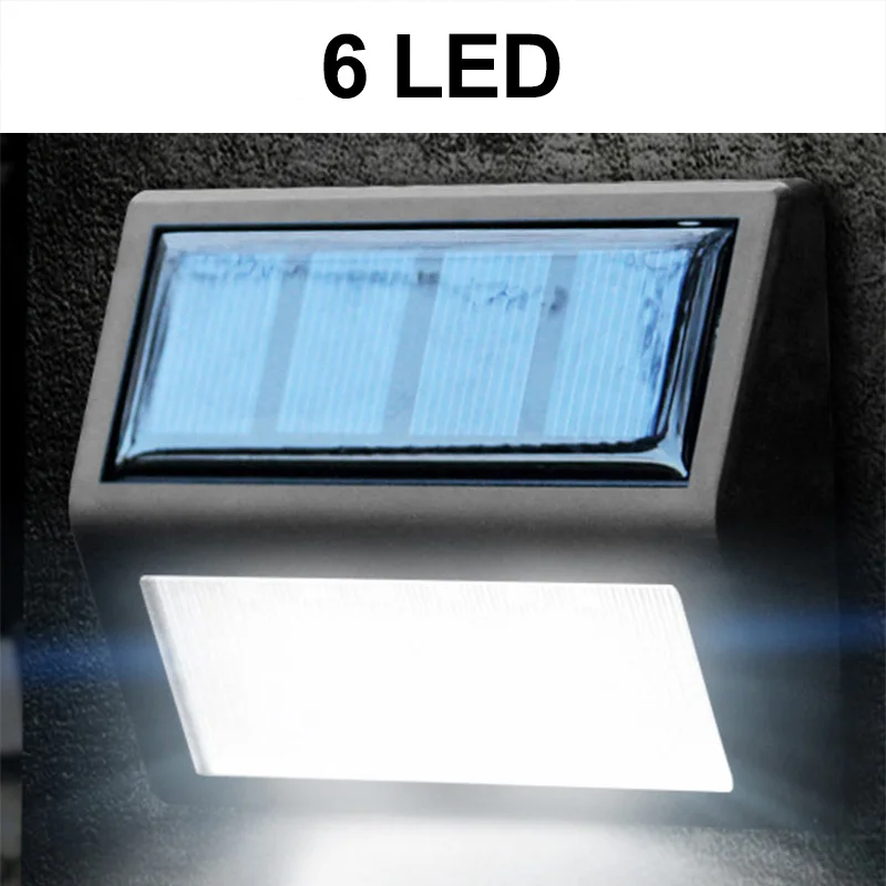 6 LED Открытый 118 светодиодный 3 Режимы солнечные лампы PIR датчик движения Солнечный настенный светильник водонепроницаемый IP65 защитные лампы для сада двора снаружи - Испускаемый цвет: 6 LED