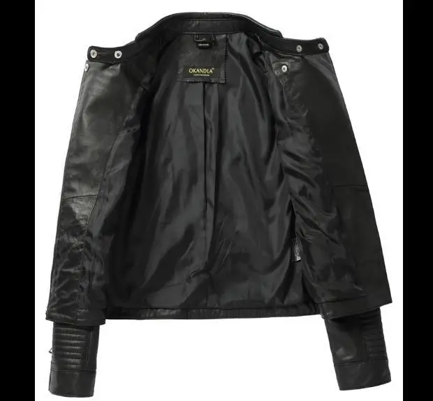 

Free shipping,Brand punk style Genuine leather womens short jackets.plus size female soft sheepskin slim,sales.biker coat