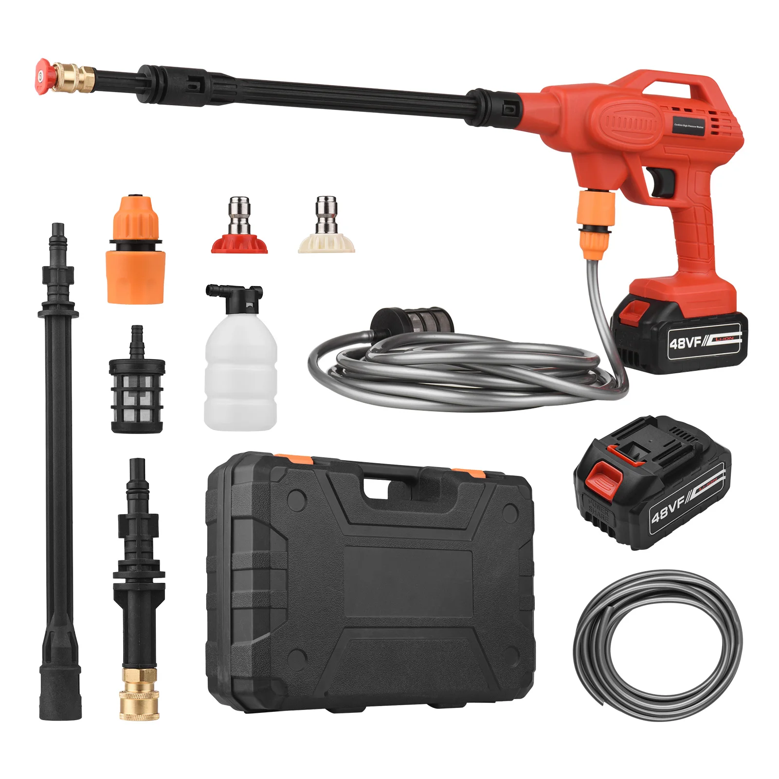 

Cordless Pressure Washer 48V 350PSI Power Washer Cleaner Battery Powered High Pressure Car Washer Cleaner For Washing Cars