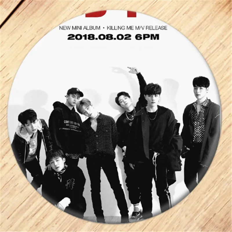 17 Kpop iKON Kim Jin Hwan брошь на булавке Значки для косплея для одежды украшение для рюкзака ювелирные изделия B052 - Окраска металла: 17