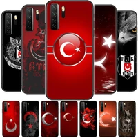 turkish flag black soft cover the pooh for huawei nova 8 7 6 se 5t 7i 5i 5z 5 4 4e 3 3i 3e 2i pro phone case cases