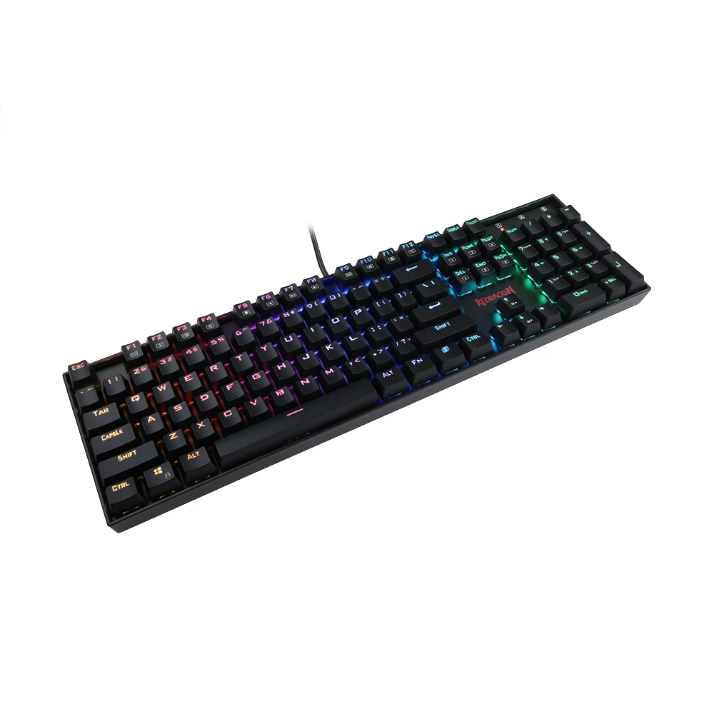 Игровая клавиатура Redragon K551 Механическая клавишная Кнопка 104 клавиш RGB светодиодный компьютерная клавиатура с подсветкой для ПК геймера Typist