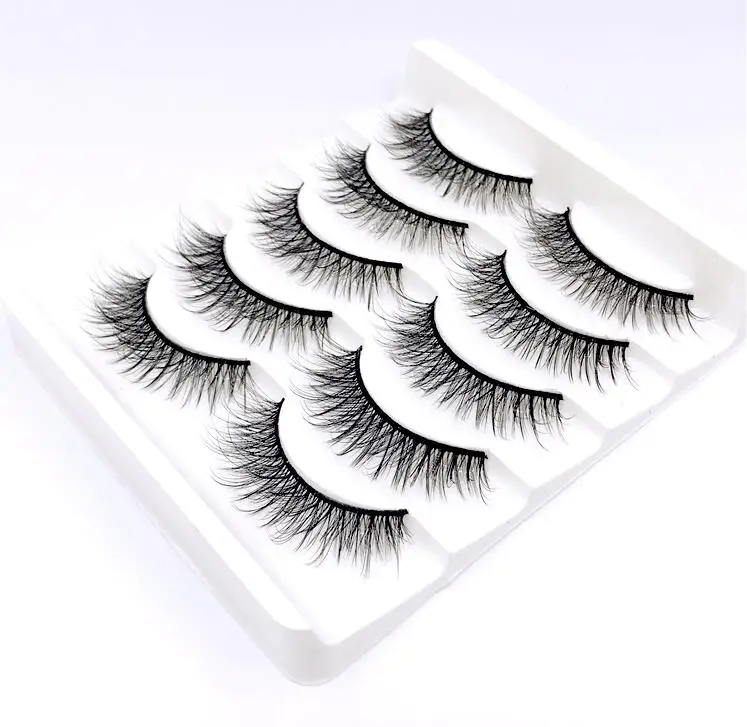 5 PAIRS 8D002 Hbzgtlad 2/5 пар натуральные накладные ресницы длинный макияж 3d норковые ресницы, наращивание ресниц норковые ресницы для красоты 03 - Цвет: 5 PAIRS 8D002