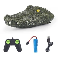 2 4g rc crocodile electric boat gag funny toy four way high speed waterproof watercraft summer water fun toys for children gifts
