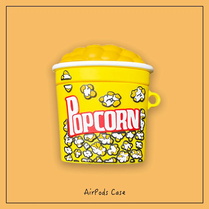 Силиконовый защитный чехол для Airpods Popcorn Bluetooth наушники зарядное устройство