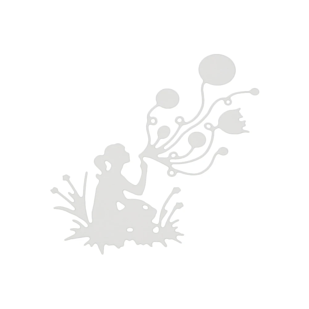 Девушка цветок металлические режущие штампы Скрапбукинг DIY углеродный острый