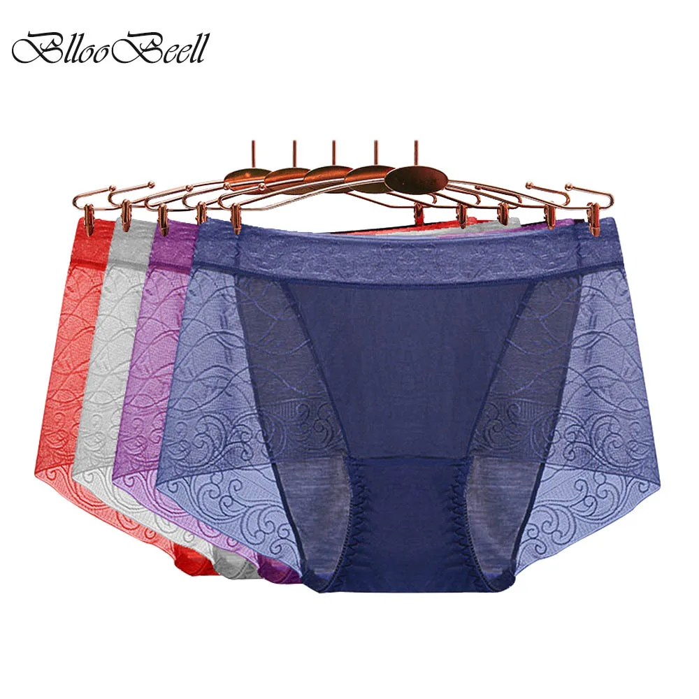 

Женские трусики размера плюс, нижнее белье из модала, бесшовные трусики со средней посадкой, сексуальные кружевные повседневные женские тр...