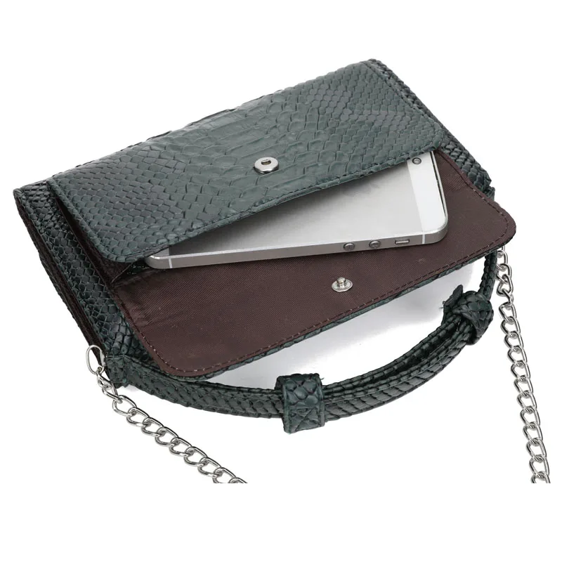 Многофункциональный Женский кошелек из змеиной кожи женский длинный бумажник с