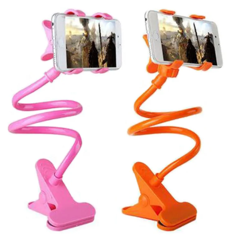

Universal Phone Holder Stand 360 Clamp Flexible Hands Free Home Lazy Bed Clip Car Selfie Mount Bracket For Smartphones