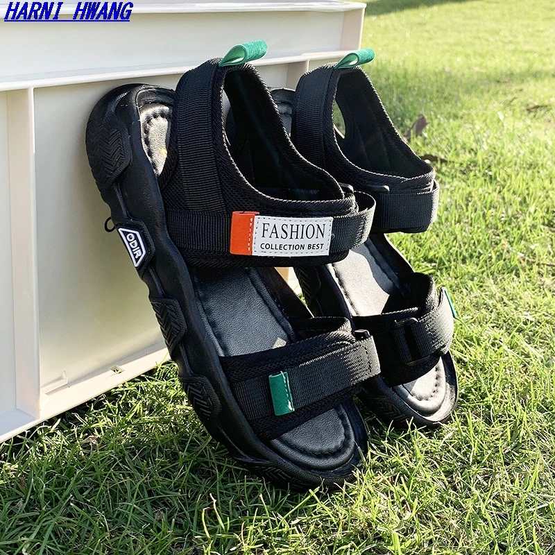 

Ladies Sandals Summer New Fashion PU Mesh Slippers Outdoor Wear-Resistant Mid-Heel Casual Shoes 35-40 Wholesale