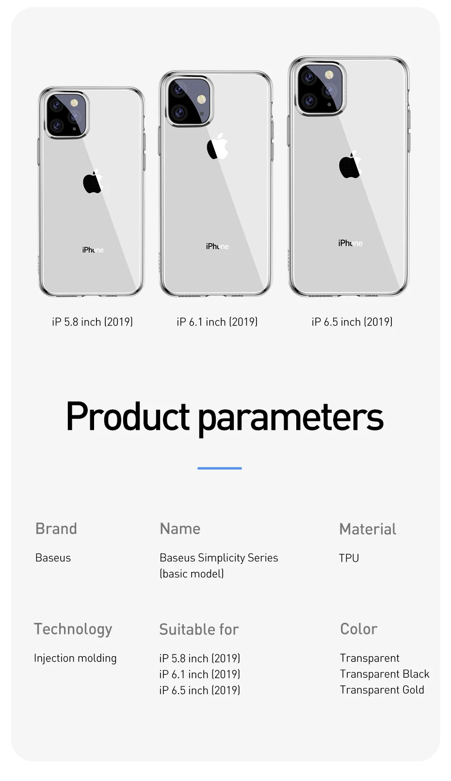 Прозрачный чехол Baseus для iPhone 11 Pro Max XS Max Xr 11Pro чехол Coque Ультратонкий Мягкий ТПУ силиконовый чехол для iPhone11 Fundas