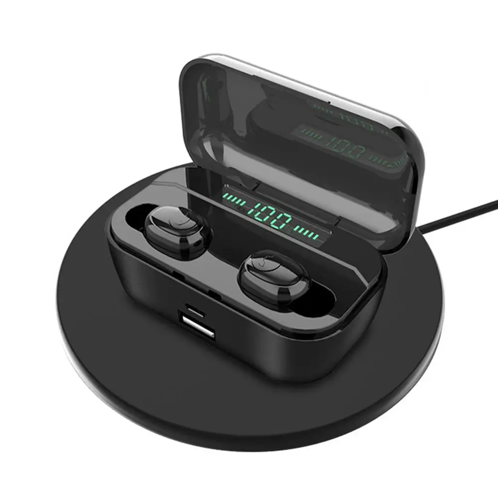 Wireless Charge 3500 мАч TWS IPX7 водонепроницаемый Bluetooth V5.0 спортивные музыкальные наушники HD CVC 8,0 микрофон наушники лучшая гарнитура Поддержка беспроводной зарядки - Цвет: Wireless Charge
