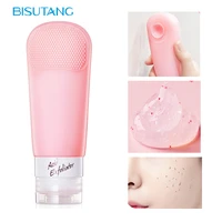 exfoliating gel fruit acid silicone brush cleaning gentle non irritating moisturizing body scrub brighten skin care shrink pores