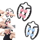 U-образный массажный ролик с триггерными точками для рук, ног, шеи, мышечной ткани для фитнеса, тренажерного зала, йоги, пилатеса, спортивный 4-колесный роликовый массажер