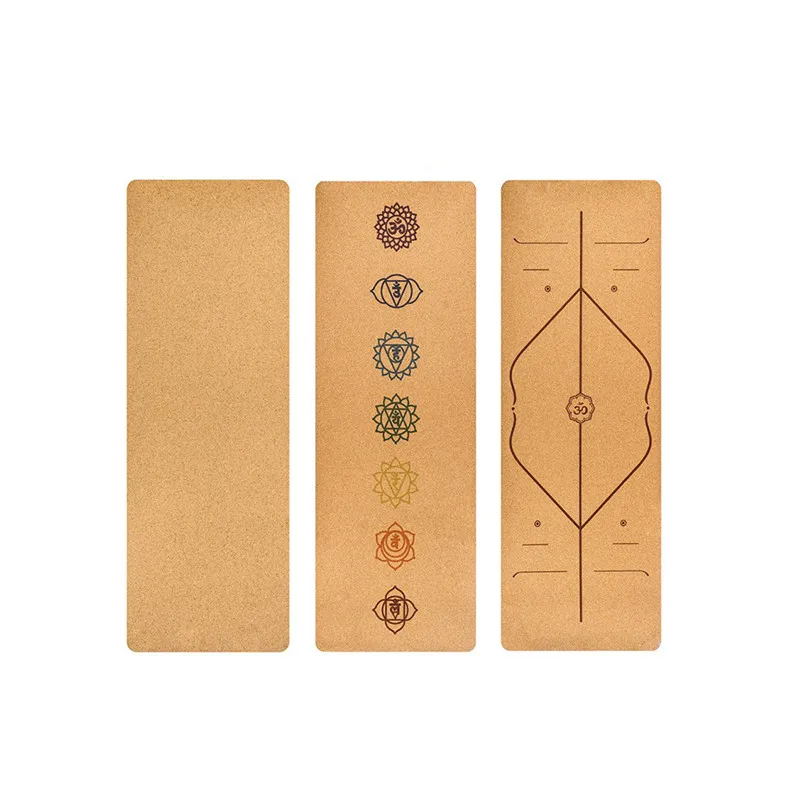 Коврик для йоги из TPE 183x68см натуральный пробковый коврик фитнеса тренажерного