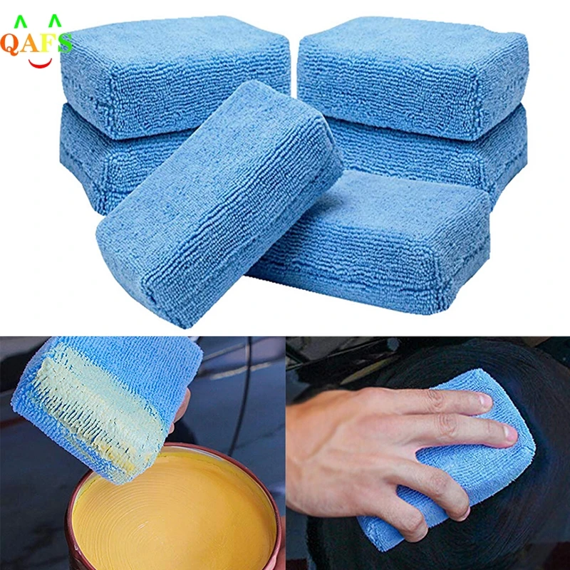 

1/3Pcs Microfiber Car Washing Sponge Automobile Cleaning Cloths Car Wax Polishing Pad 12cm*8cm*4cm