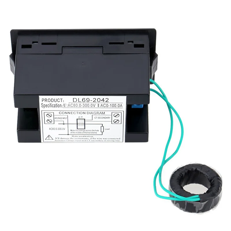 

80-450v 2 in 1 Digital Voltage Meter 0-100a Dual Display Voltmeter Ammeter Mini Current Tester Electrical Instruments