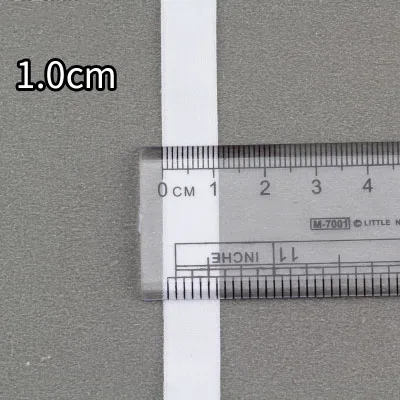1cm white 10 метров Meetee многоцветная эластичная тесьма лента бинт эластичный пояс для DIY шитье нижнее белье сумки аксессуары для одежды - Цвет: 1cm white