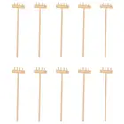 10 шт. полезные бамбуковые портативные настольные украшения Мини садовые грабли дзен садовый инструмент