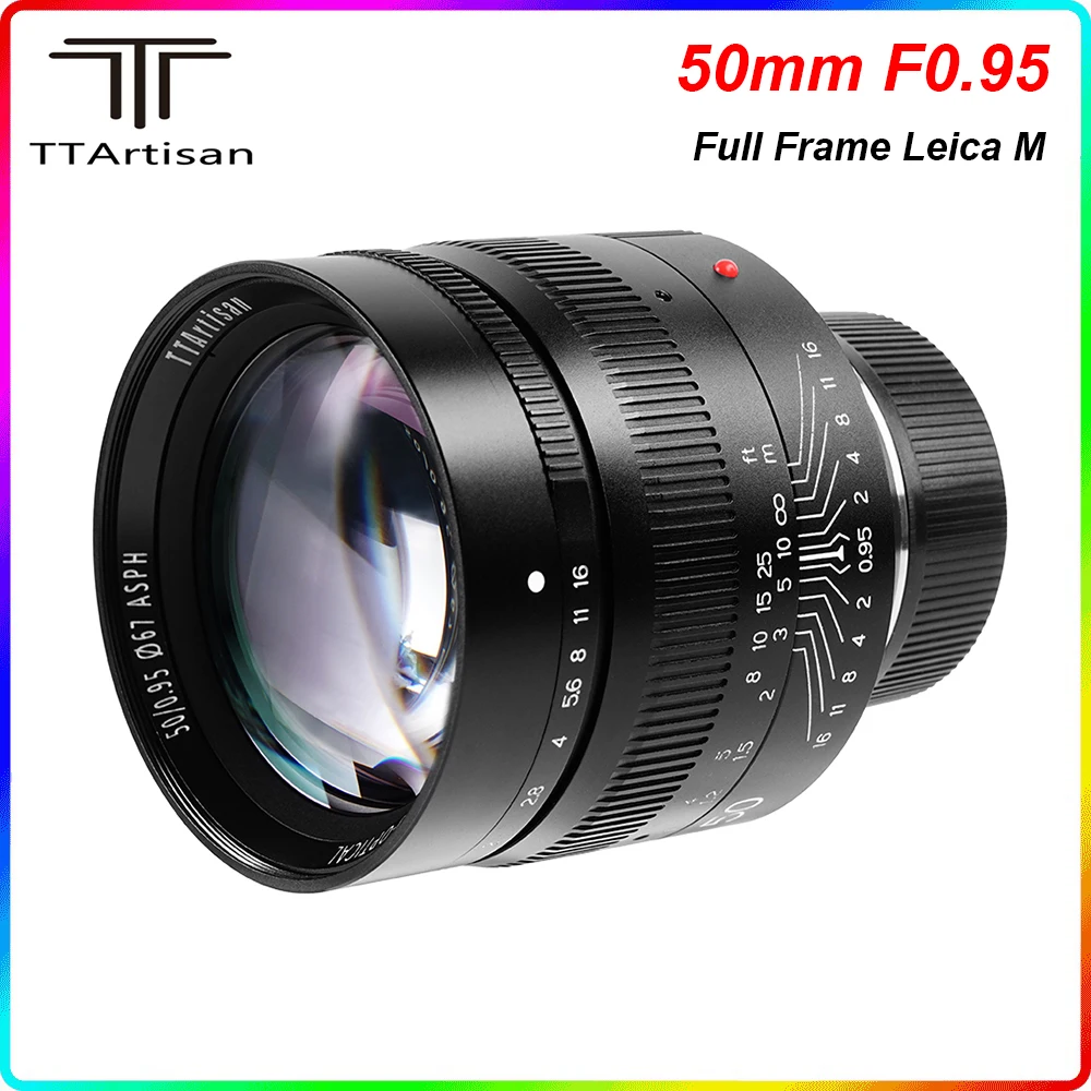 

TTartisan 50mm F0.95 Full Frame Lens Manual Focus Large Aperture Aluminum Lens for Leica M Mount Camera M3 M6 M7 M8 M9 M9p M10