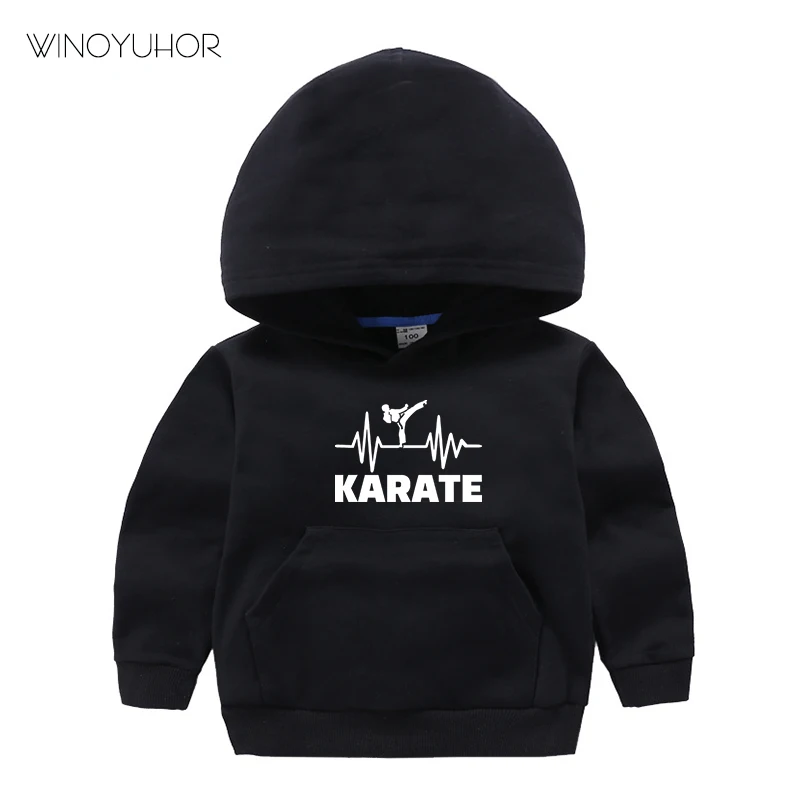 Sudaderas con estampado de latido de coraz&oacute;n de Karate para ni&ntilde;os, jers&eacute;is de manga larga, Tops de beb&eacute;, ropa de calle de Hip-Hop, Oto&ntilde;o e Invierno-0