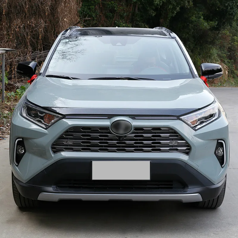 УГЛЕРОДНЫЙ АБС-пластик хром крышка капота двигателя отделка наклейка для 2019 2020