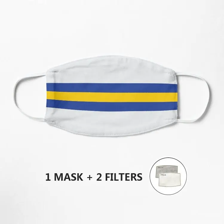 

Пылезащитная моющаяся маска для рта, белого, синего и желтого цвета