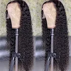 Парик кудрявый прозрачный 13x6x 2, парики из человеческих волос на сетке спереди, 250% парик с глубокой волной, предварительно выщипанные отбеленные парики из узлов, бразильский парик