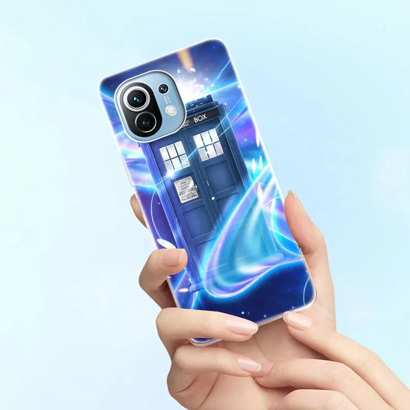 tardis box doctor who van gogh case for xiaomi mi poco x3 gt nfc m3 f3 9t 10t pro 11i 11t 9 9se a1 a2 a3 11 lite 5g soft cover free global shipping