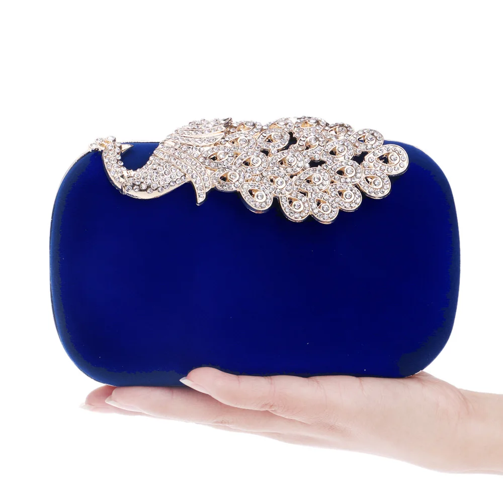 

Velvet Luxury Women Evening Bags Rhinestones Purse Mini Clutch For Bride Party Diamonds Lady Dress Shoulder Chain Handbags Black
