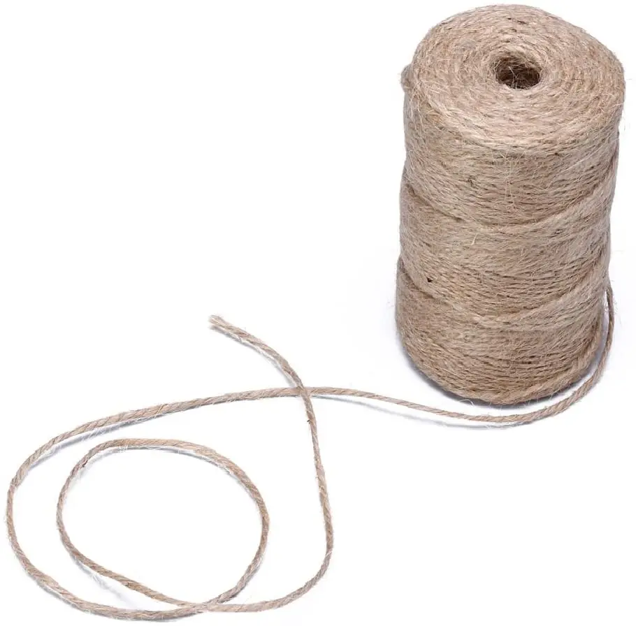 Гирлянда из натурального джутового шпагата идеалов 3 рулона 1000 фута 2 мм рулоны