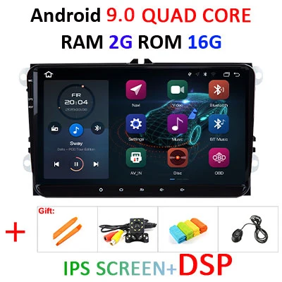 DSP ips 4G 64G для Volkswagen/VW/Passat CC B6 B7/GOLF 5 6/POLO/Skoda/Octavia/Seat/Leon 2 din android 9 автомобильный Радио gps Мультимедиа - Цвет: 2G 16G IPS DSP