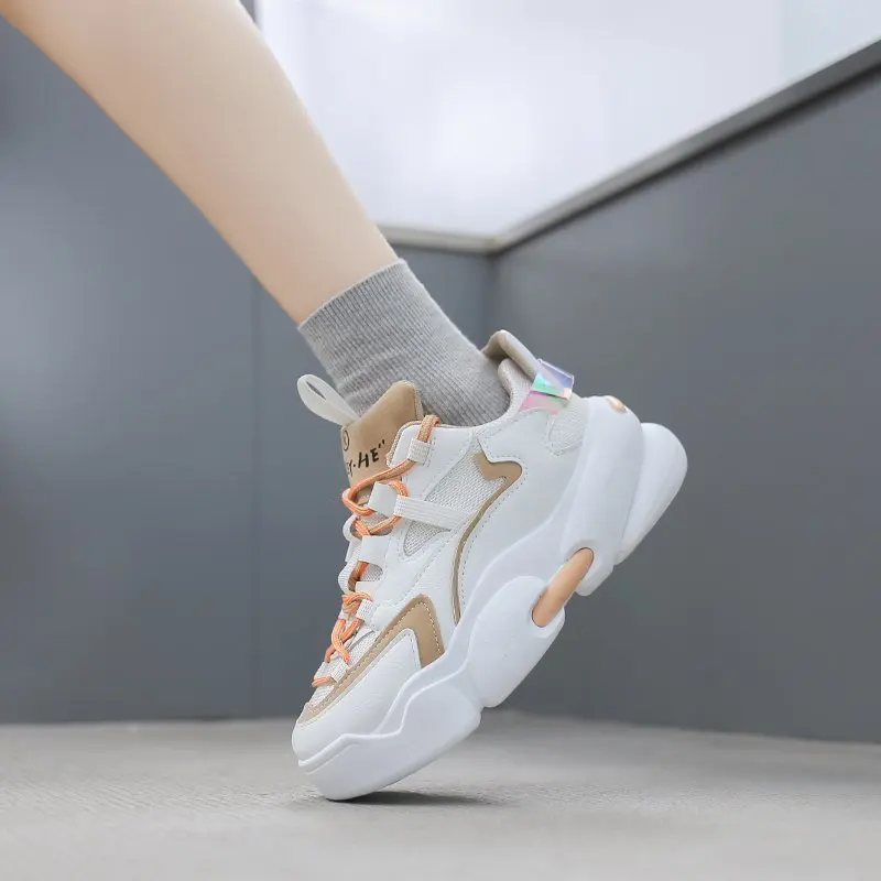 

2021 NEw Fashion Women Lightweight Sneakers Shoes Outdoor Breathable Comfort Lace Up Ladies Platform Trainers Female Casual Shoe