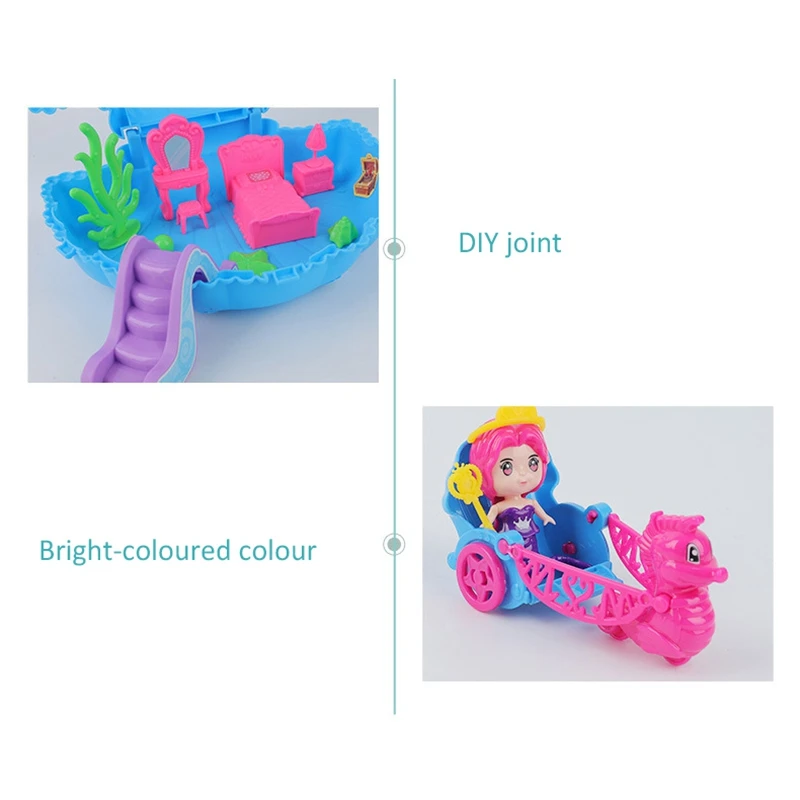 

Play House Portable Shell Bag Toys Dream Castle Children's Makeup Makeup Box Girl Pretend Play Toy