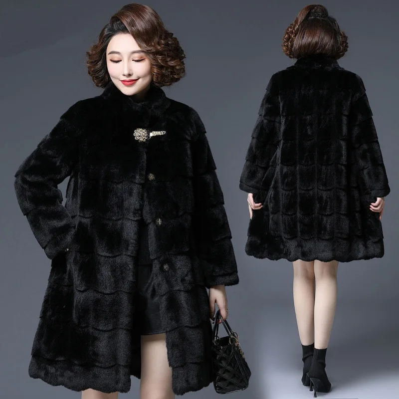 Women real mink coats female mink fur coat genuine long fur coat ladies winter clothes oversize 6xl 5xl 7xl natura fur coats