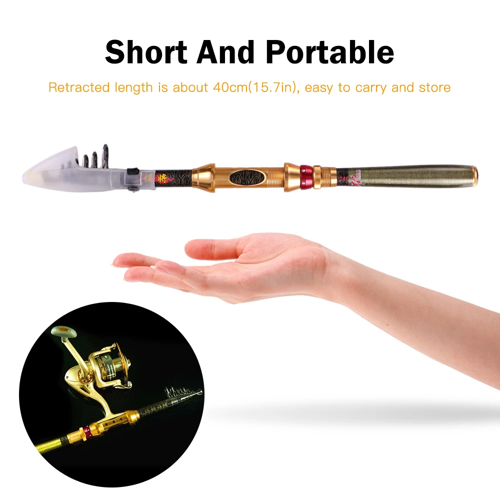 Carbon Fishing Rod 1.8m / 2.1m 2.4m 2.7m 3.0m Telescopic Ultralight Pole Sea | Спорт и развлечения