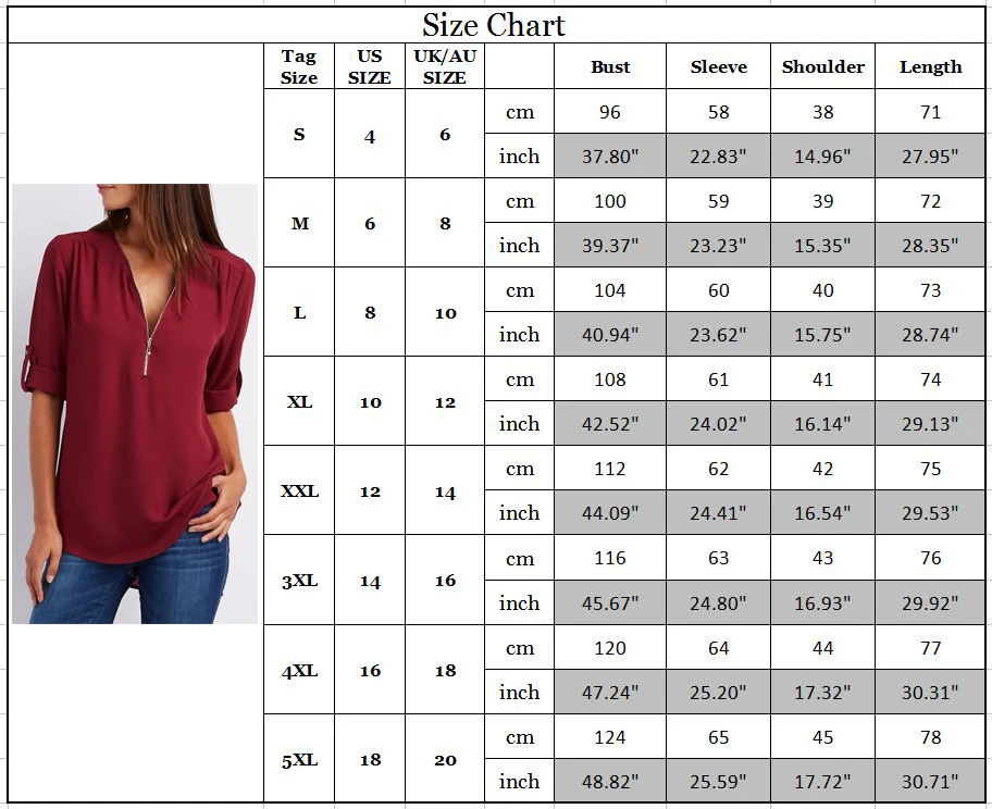 

new Women Chiffon Blouse V Neck Zipper Large Size 2019 Sleeves Loose Shirt Blouse Top Casual Solid Ladies Office Blusa Feminina