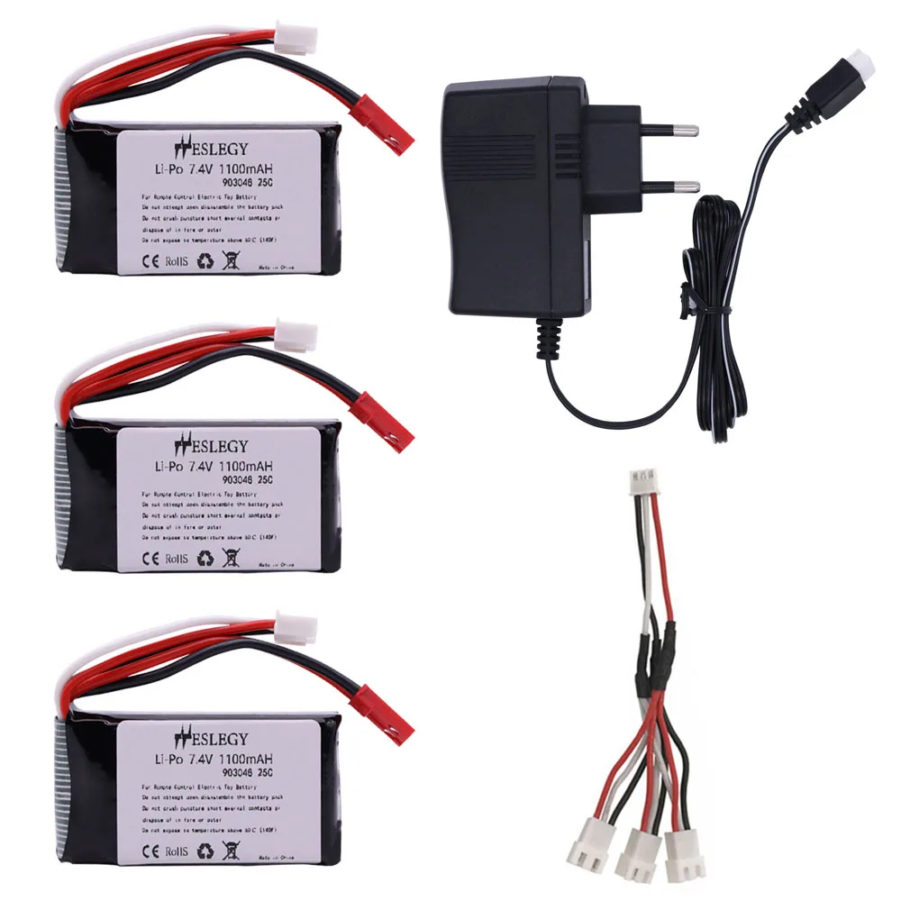 7 4 V батарея 903048 с зарядным устройством для Wltoys V353 A949 A959 A969 A979 k929 v 1100mah lipo RC