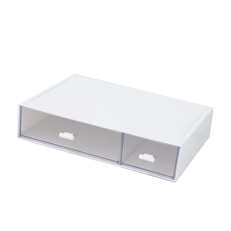 Белая пластиковая коробка для хранения косметики ящик макияжа органайзер