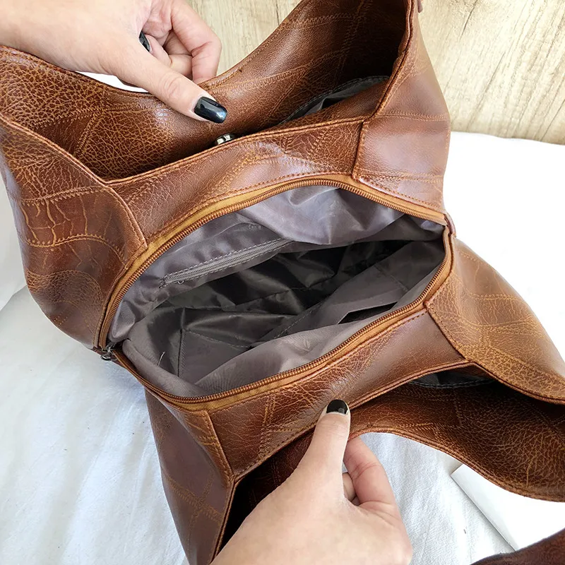 Винтажные сумки хобо из искусственной кожи для женщин дамские сумочки на ремне