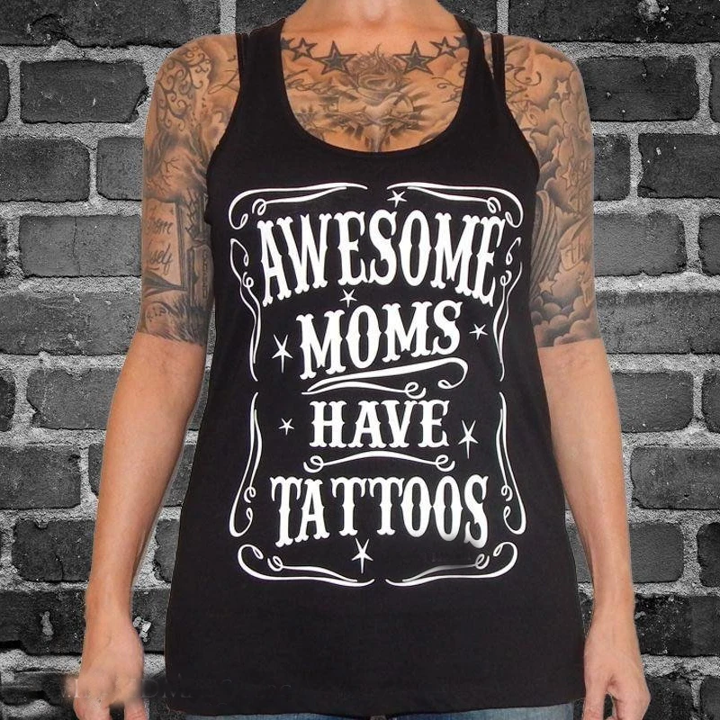 Женские майки с татуировками для потрясающих мам сексуальные топы Женская
