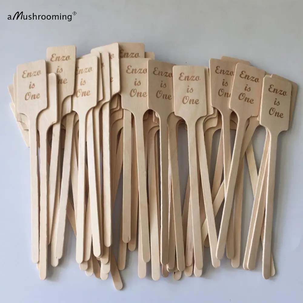 X100 ребенок один деревянный Напиток мешалки Декор экологичный одноразовые